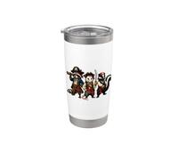 Cute Raccoon Possum Skunk Dressed As Pirates Stainless Steel Insulated Tumbler