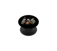 Cute Raccoon Possum Skunk Skeleton Campfire Camping PopSockets Adhesive PopGrip