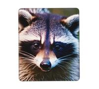 Cute Raccoon Print Small Desk Pad,Rubber Base with Precision Stitched Edges,Perfect for Office,Gaming