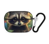 Cute Raccoon Printed Bluetooth Earbuds Case Colorful Wireless Headphones Covers Compatible With AirPods Pro 2