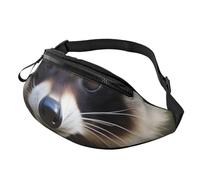 Cute Raccoon Printed Personalized Waist Bag, Lightweight and Versatile Crossbody Bag for Everyday and Outdoor Adventures