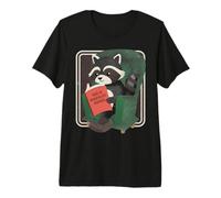 Cute Raccoon Reading How to Manipulate Humans Book Art Premium T-Shirt