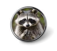 Cute Raccoon Round Badge Cute Brooch Hats Jackets Decor Personalized Lapel Pin Clothing Jewelry Accessories for Wedding Party Gift