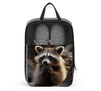 Cute Raccoon Shoe Bag Shoe Bags for Travel Waterproof Shoe Bag Shoes Storage Organizer with Zipper & Handle Sneaker Bag Shoe Pouch, style, One Size, Shoe Bags for Travel