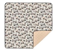 Cute Raccoon Simple Cute Foldable Baby Gym & Activity Mat for Indoor Outdoor Comfortable Activity Entertainment Mat for Baby Kids Toddlers Infants, 50'' x 50''