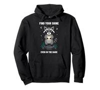 Cute Raccoon Star Night Motivational Quote Design Pullover Hoodie
