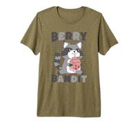Cute Raccoon Strawberry Drink Berry Bandit Premium T-Shirt