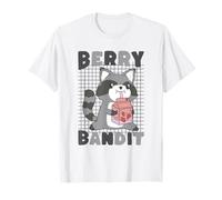 Cute Raccoon Strawberry Drink Berry Bandit T-Shirt