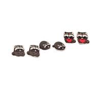 Cute Raccoon Stud Earrings Set, 3 Pairs, Black and Gray with Heart Design