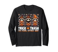 Cute Raccoon Stuffed Animal Feral Halloween Decor Spooky Long Sleeve T-Shirt