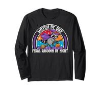 Cute Raccoon Stuffed Animal Feral Halloween Decor Spooky Long Sleeve T-Shirt