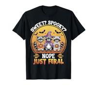Cute Raccoon Stuffed Animal Feral Halloween Decor Spooky T-Shirt