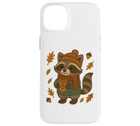 Cute raccoon sweater leaves autumn vibes Kids Family Case for iPhone 14 Plus