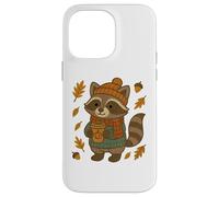 Cute raccoon sweater leaves autumn vibes Kids Family Case for iPhone 14 Pro Max