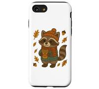 Cute raccoon sweater leaves autumn vibes Kids Family Case for iPhone SE (2020) / 7/8