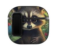 Cute Raccoon Trendy Bluetooth Earbuds Protector Printed Wireless Earbud Case Covers Compatible with Airpods 4
