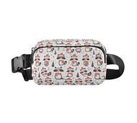 Cute Raccoon Wildlife Christmas Mini Waist Bag Fanny Pack with Adjustable Strap for Cycling Hiking Gym, Cute Raccoon Wildlife Christmas, One Size