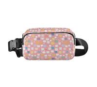 Cute Raccoon Wildlife Christmas Water Resistant Fanny Waist Pack with Adjustable Strap for Shopping Sports Work, Cute Cat Cartoon Illustration, One Size