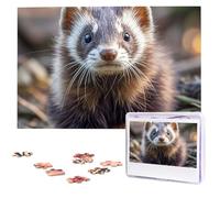 Cute Raccoon Wooden Puzzles 1000 Pieces Personalized Jigsaw Puzzle For Adults Interesting Custom Photo Puzzles Gift For Holiday Birthday Wedding Anniversay