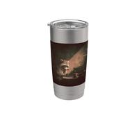 Cute Raccoon Writing On Typewriter Novelist Stainless Steel Insulated Tumbler