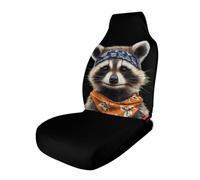 Cute Racoon with Bandana Headband Cute Car Seat Covers 1PCS