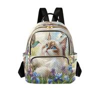 Cute Ragdoll Cat Backpack Women Ladies Handbag Shoulder Bag Casual Daypack Gift for Work College Small