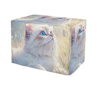 Cute Ragdoll Cat Flower Dog Crate Cover Windproof Pet Crate Cover with Roll-up Sides, Reduces Barking Small
