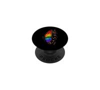 Cute Rainbow Butterfly LGBTQ Pride Flag Queer Ally PopSockets Adhesive PopGrip