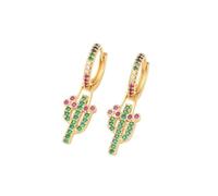 Cute Rainbow Cactus Tiny Hoop Earrings Gothic Classic Geometric Drop Earring For Women Statement Jewelry Accessori