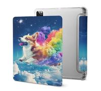Cute Rainbow Corgi Tablet Case with Pencil Holder Protective Cover Design Compatible for IPAD Pro 2021 （11in）