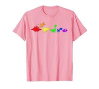 Cute Rainbow Dinosaurs LGBT Pride Dino Lovers T-Shirt, Men, Pink, 3X-Large