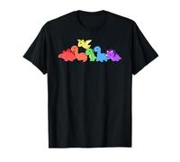 Cute Rainbow Dinosaurs LGBTQ Pride Dino Lovers T-Shirt
