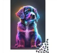 Cute Rainbow Puppy 1000 Piece Jigsaw Puzzle for Adults-Puzzles Teenagers Wooden Puzzles- Relax Puzzles Games-Brain Teaser Puzzle 1000pcs (75x50cm)