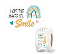 Cute Rainbow Stickers, I Hope This Makes You Smile Thank You Stickers, Online Retailers Mail Envelopes Packaging Stickers Labels Shipping Stickers for Small Business,500 PCS