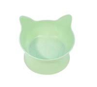 Cute Raised Cat Bowl, Large Capacity Non-Slip Pet Food Dish and Water Bowl, Ergonomic Tilted Feeder to Protect Cat's Neck