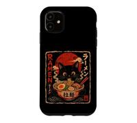 Cute Ramen Cat with Noodles and Chopsticks Case for iPhone 11