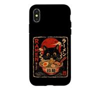 Cute Ramen Cat with Noodles and Chopsticks Case for iPhone X/XS