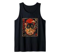 Cute Ramen Cat with Noodles and Chopsticks Tank Top
