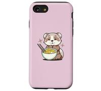 Cute Ramen Loving Badger Illustration Foodie Art Case for iPhone SE (2020) / 7/8