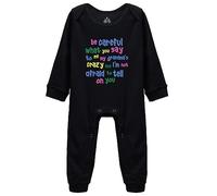 Cute/Rascals &Baby Clothes Careful Say Me Grandma's Crazy Funny12-18 Months Black Long Sleeve Rompers