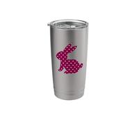 Cute Raspberry Pink Classic Polka Dot Pattern Minimalist Stainless Steel Insulated Tumbler