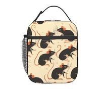 Cute Rat Insulated Lunch Box for Kids Boys Girls, Lunch Box, Fun Mouse Reusable Lunch Bag for School, Office, Work, Picnic, Travel