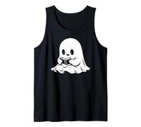 Cute Reading Ghost Book Lover Graphic Tank Tank Top