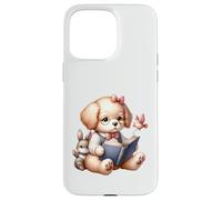 Cute Reading Puppy Fun and Whimsical Case for iPhone 15 Pro Max
