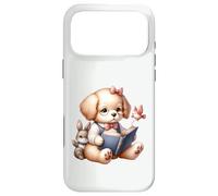 Cute Reading Puppy Fun and Whimsical Case for iPhone 17 Pro Max