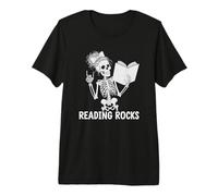 Cute Reading Rocks Messy Hair Pre-K Teacher Read Across Premium T-Shirt