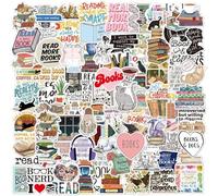 Cute Reading Stickers100PCS, Inspirational Quote Stickers Packs, Bulk Lovers Book Stickers for Kids Teens Students Teachers Bookish, Vinyl Waterproof Decals for Journaling Laptop Water Bottle Phone