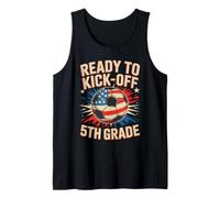 Cute Ready KICK Off 5th Grade Soccer Teacher Happy America Tank Top
