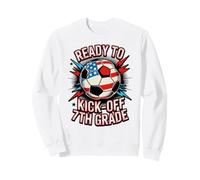 Cute READY KICK OFF 7TH GRADE Soccer First Day Teacher 250 Sweatshirt