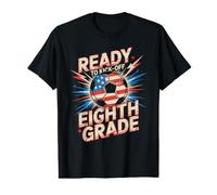 Cute Ready KICK Off Eighth Grade Soccer Teacher Game On Kids Value Graphic T-Shirt